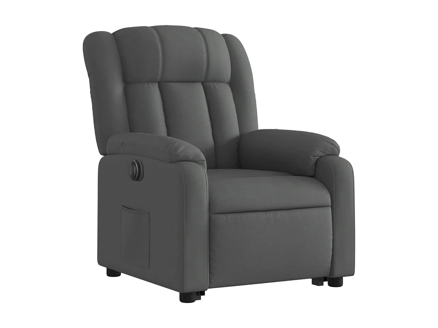Fauteuil inclinable électrique gris foncé tissu