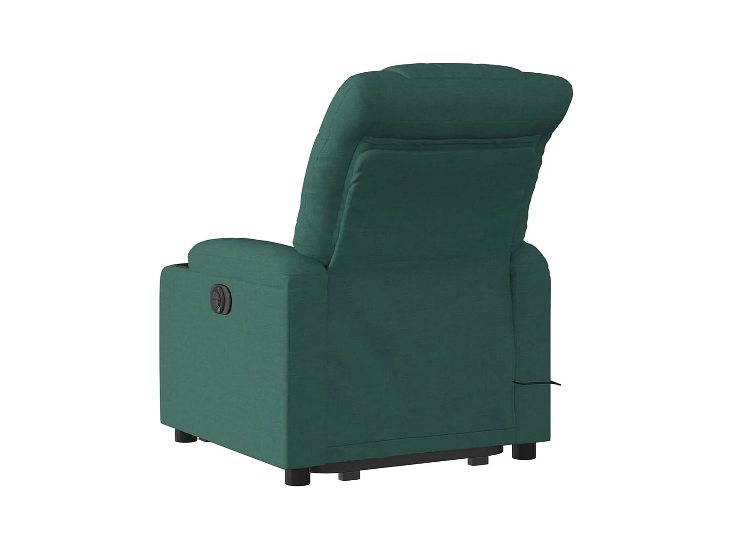 Fauteuil inclinable de massage électrique Vert foncé Tissu