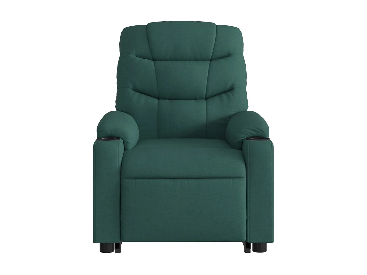 Fauteuil inclinable de massage électrique Vert foncé Tissu