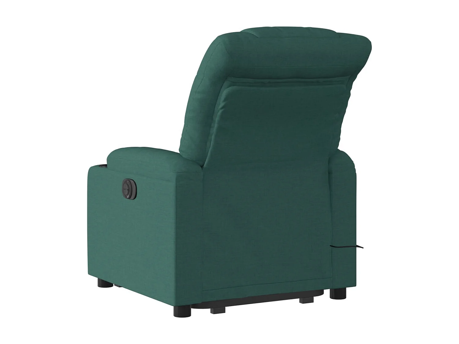 Fauteuil inclinable de massage électrique Vert foncé Tissu
