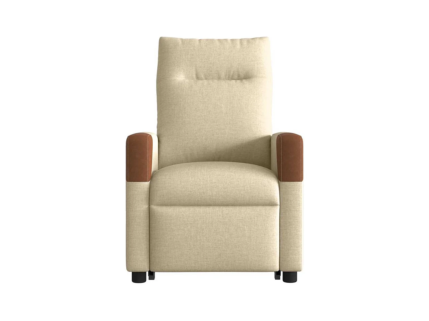 Fauteuil inclinable électrique crème tissu