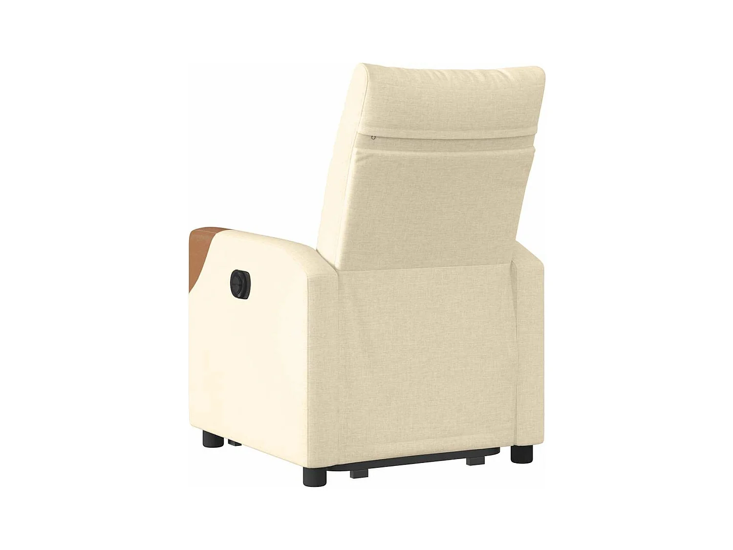Fauteuil inclinable électrique crème tissu
