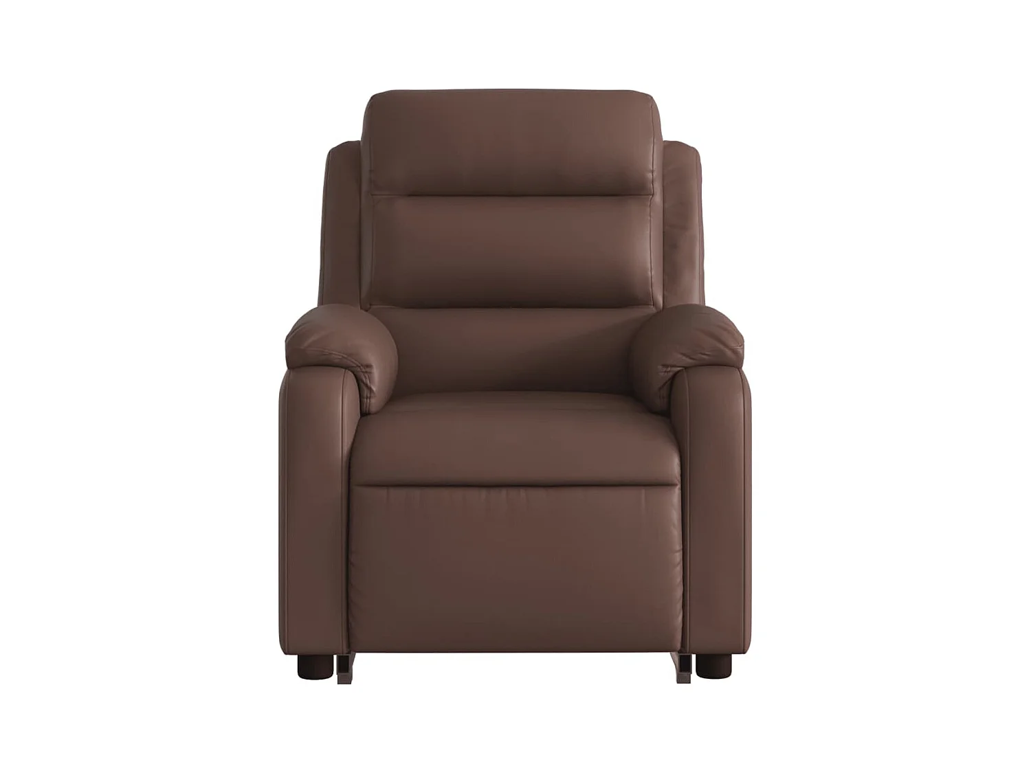 Poltrona reclinabile massaggiante elettrica in similpelle marrone