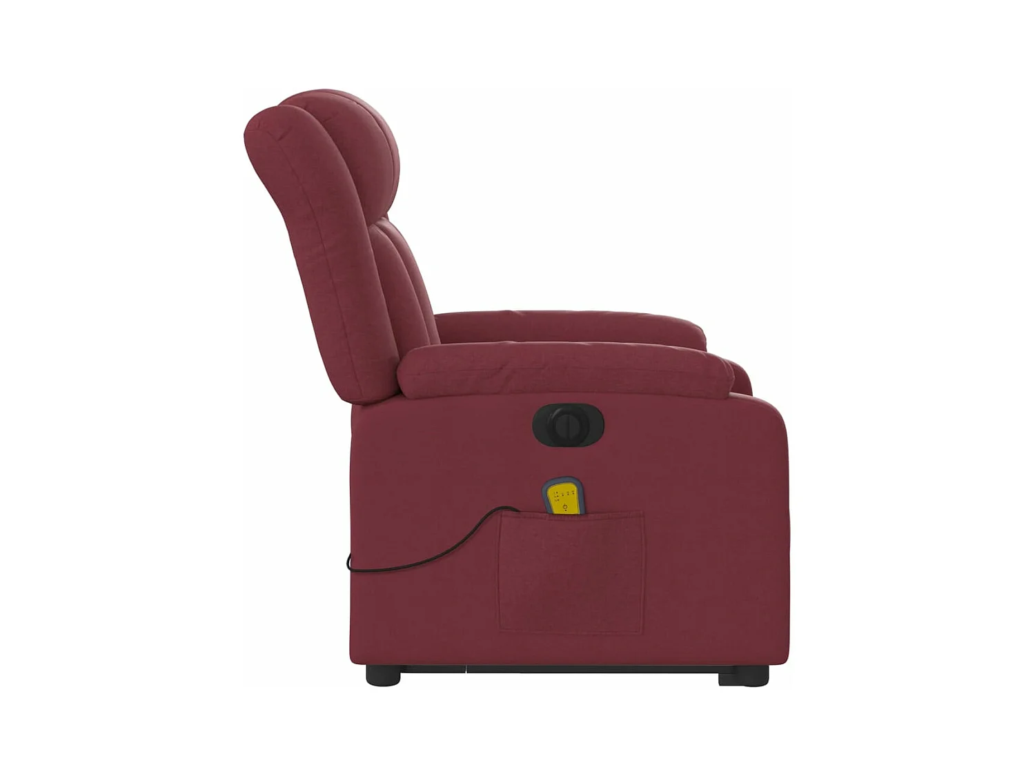Fauteuil inclinable de massage électrique Rouge bordeaux Tissu