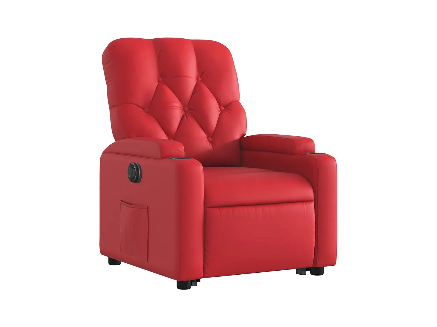 Fauteuil inclinable électrique rouge similicuir
