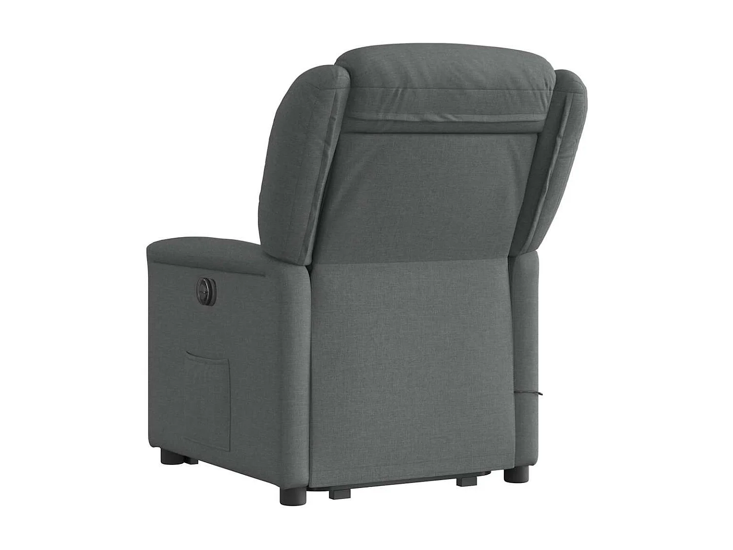 Fauteuil inclinable de massage électrique Gris foncé Tissu