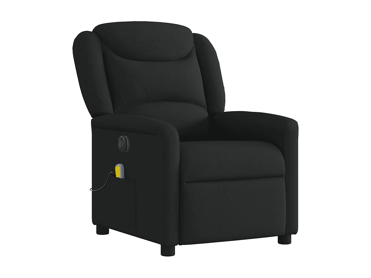 Fauteuil de massage inclinable électrique Noir Tissu