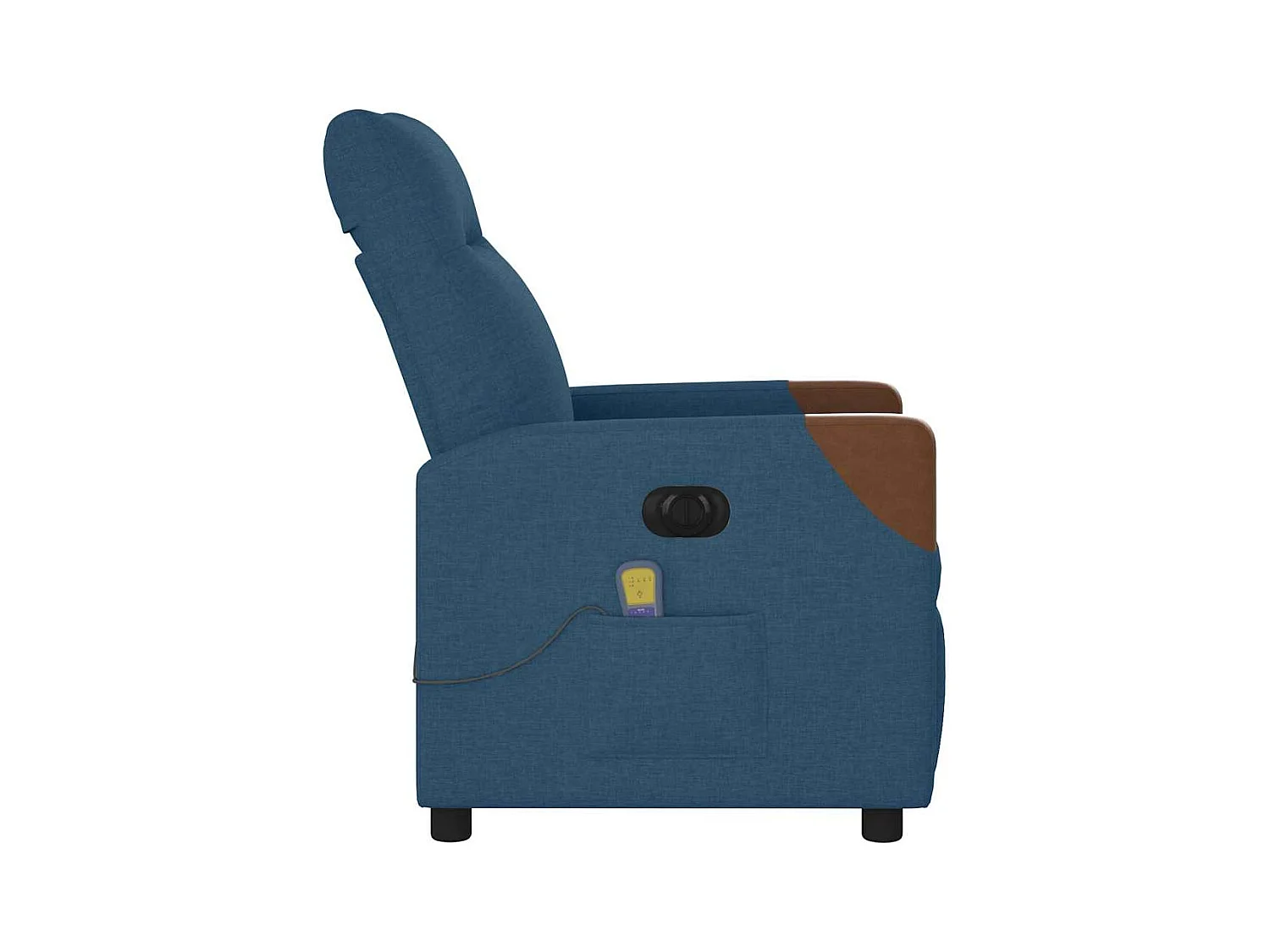Fauteuil inclinable de massage électrique Bleu Tissu