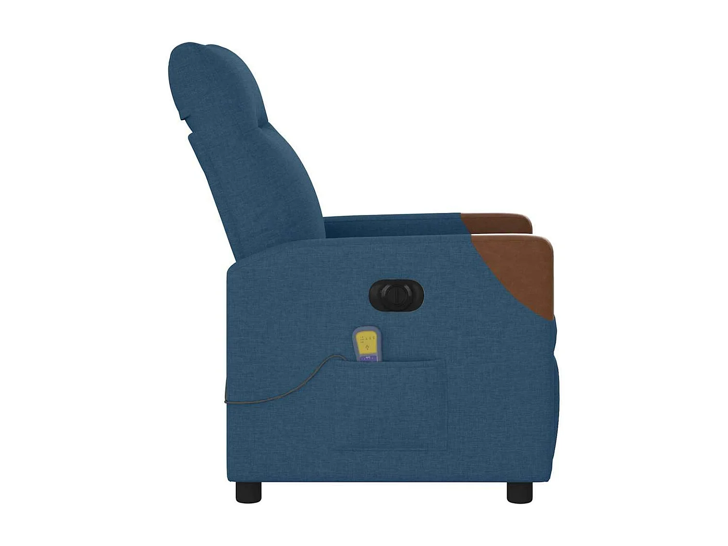 Fauteuil inclinable de massage électrique Bleu Tissu
