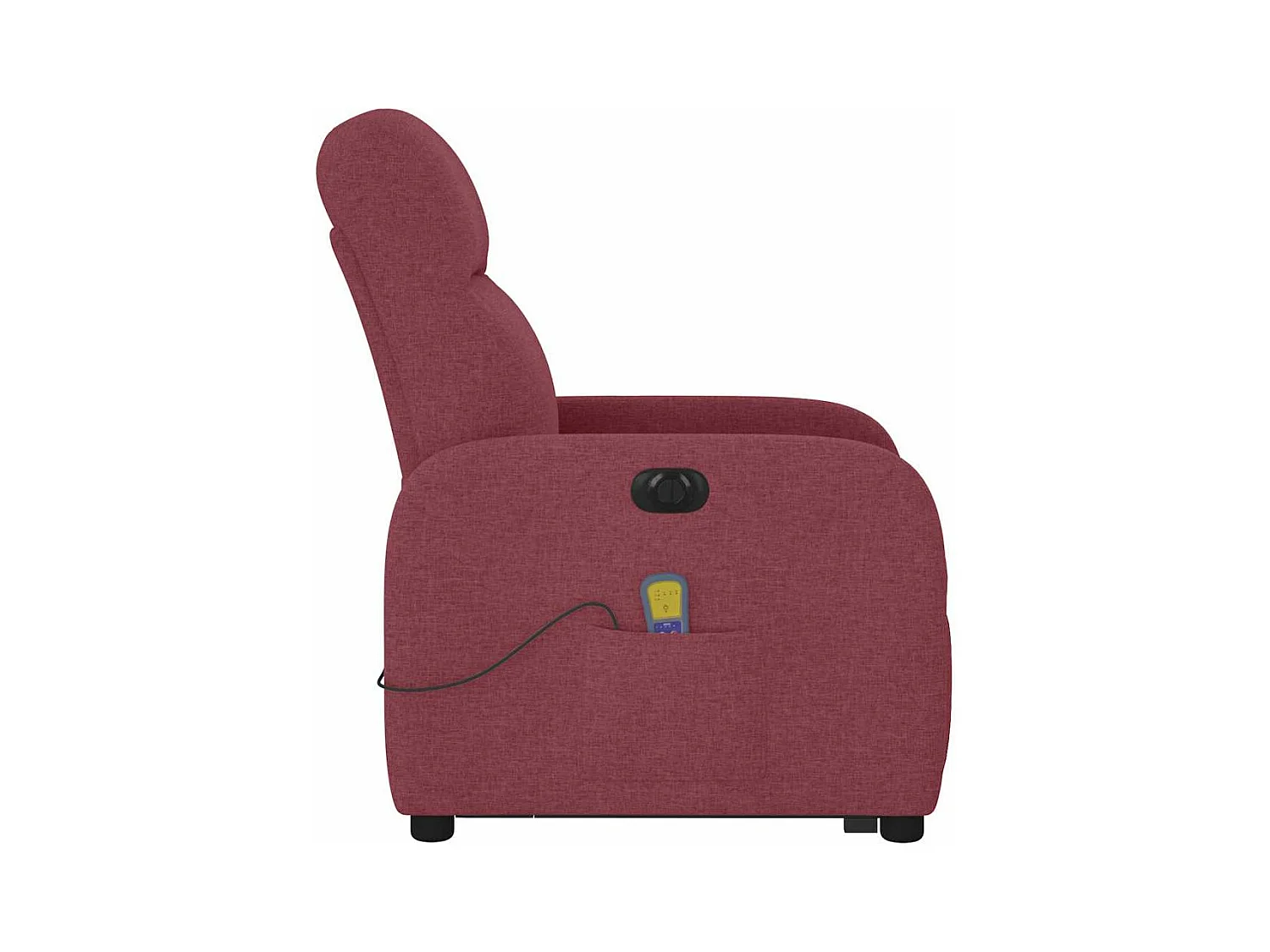 Fauteuil inclinable de massage électrique Rouge bordeaux Tissu