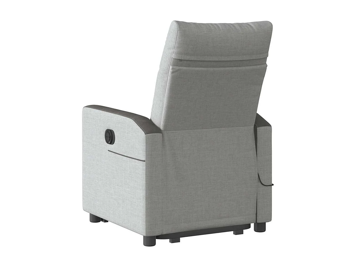 Fauteuil inclinable de massage électrique gris nuage tissu