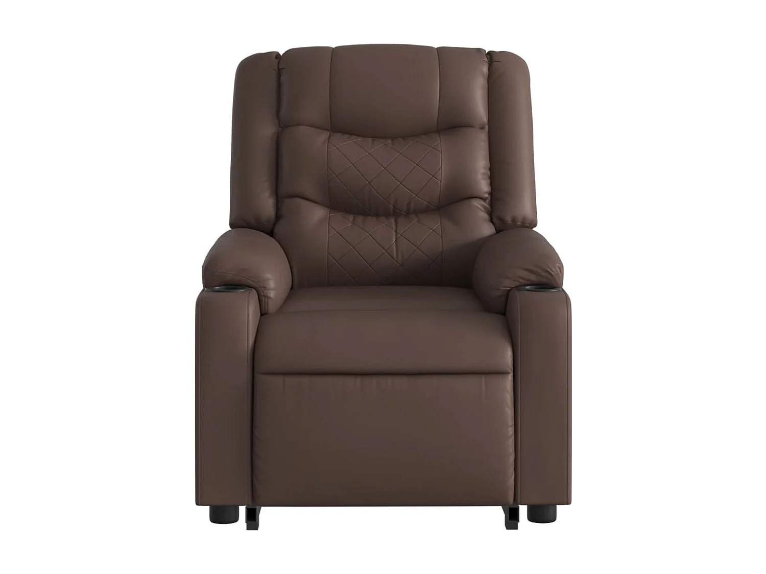 Fauteuil inclinable électrique marron similicuir