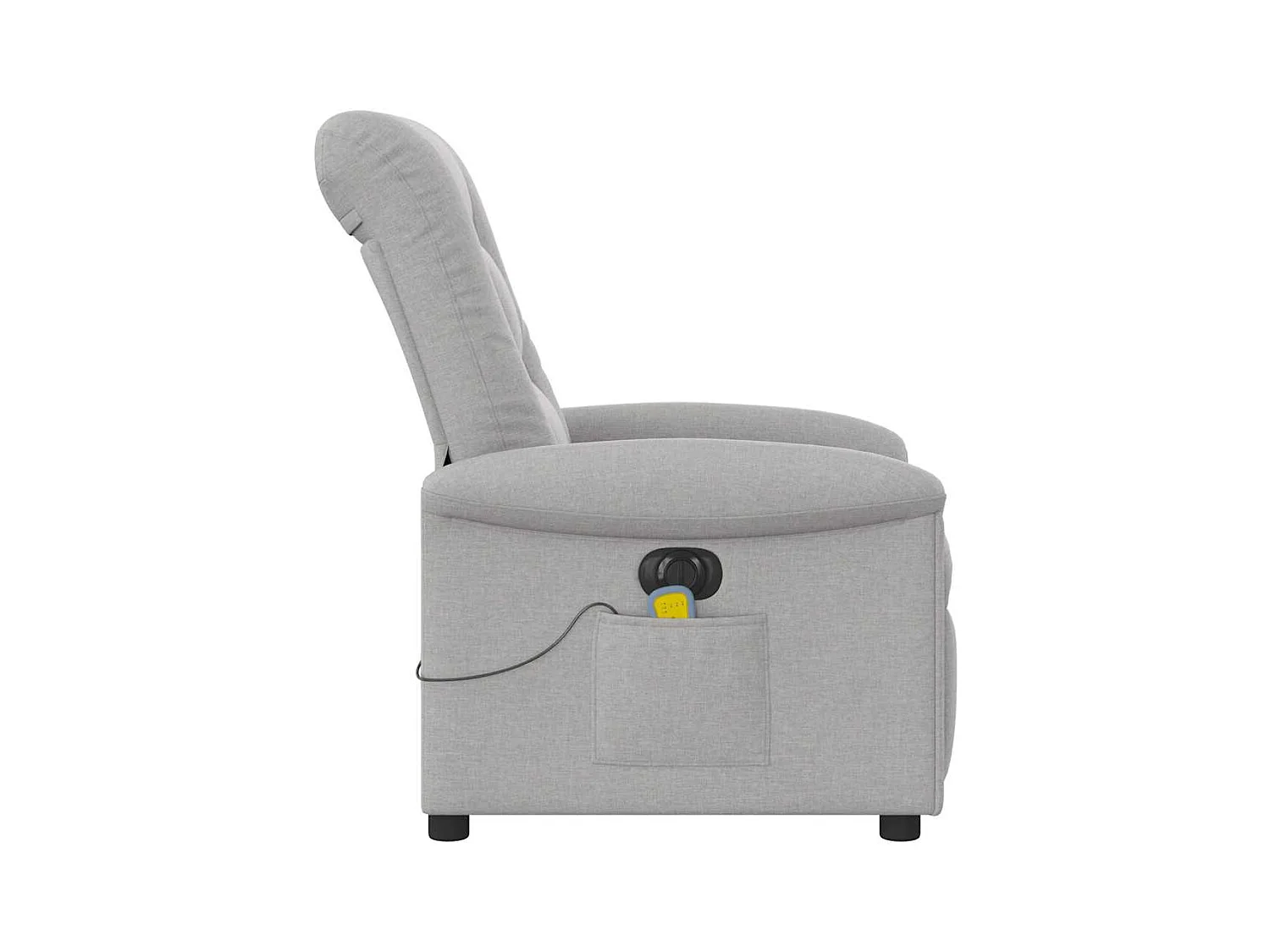 Fauteuil de massage inclinable électrique gris nuage tissu