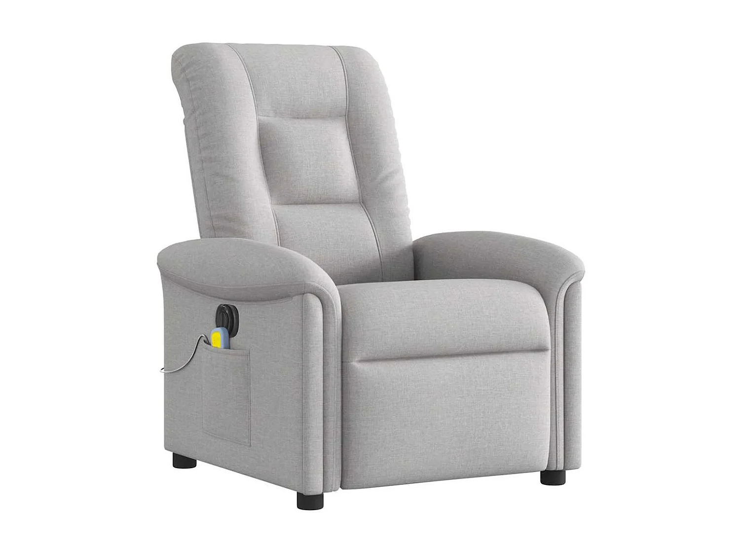 Fauteuil de massage inclinable électrique gris nuage tissu
