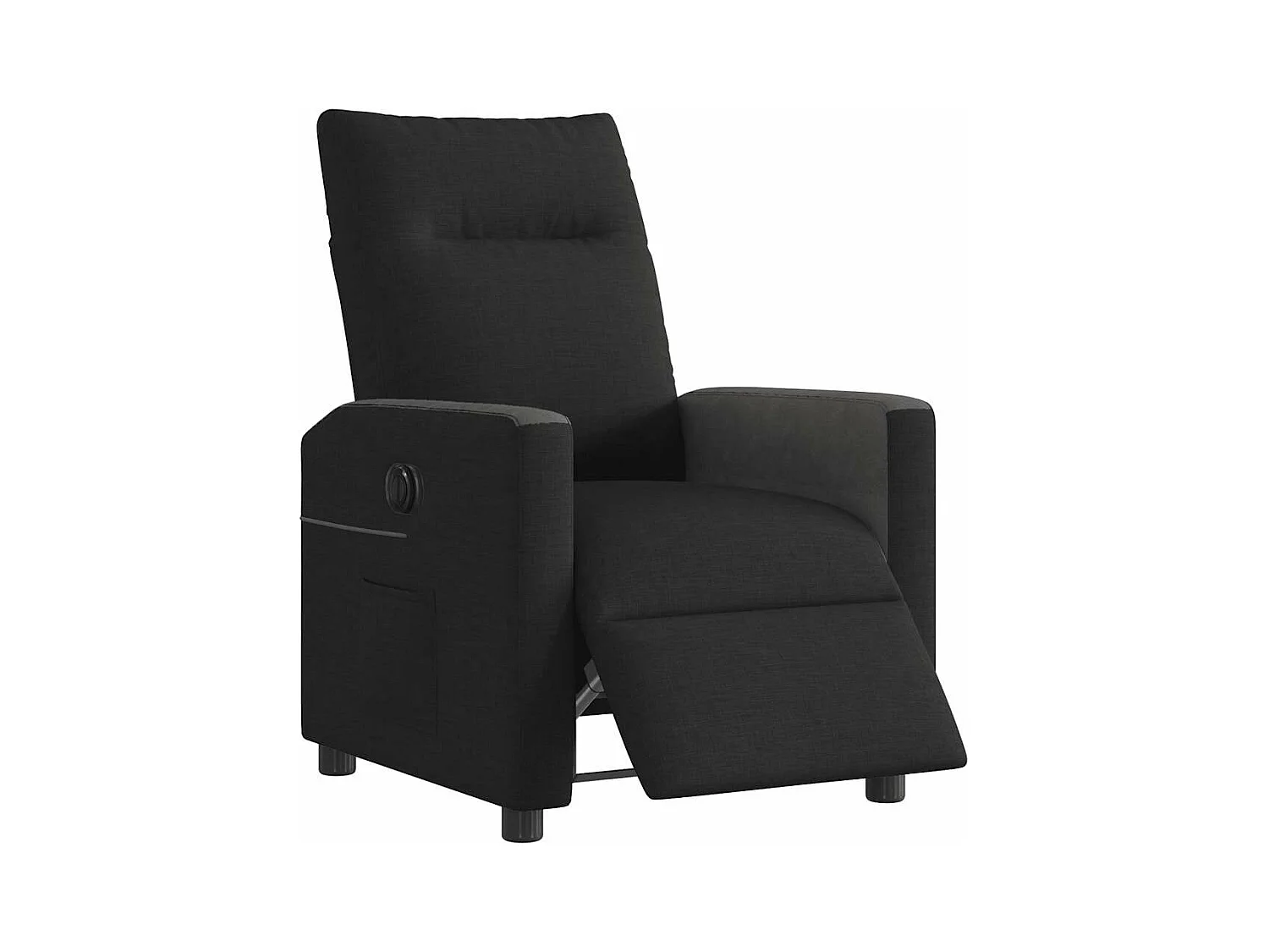 Fauteuil inclinable électrique Noir Tissu