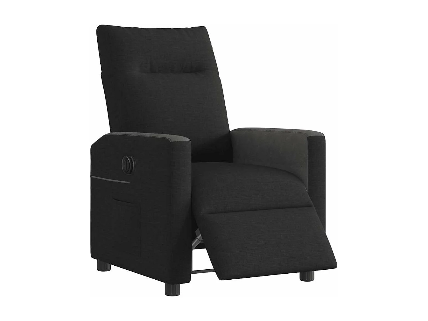 Fauteuil inclinable électrique Noir Tissu