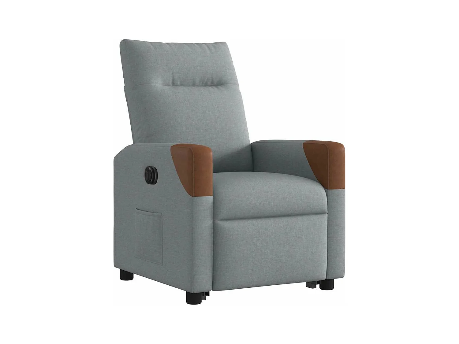 Fauteuil inclinable électrique gris clair tissu