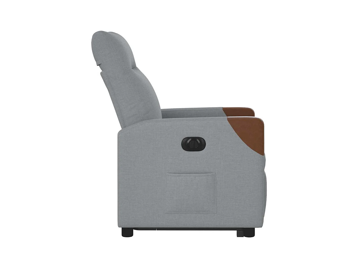 Fauteuil inclinable électrique gris clair tissu