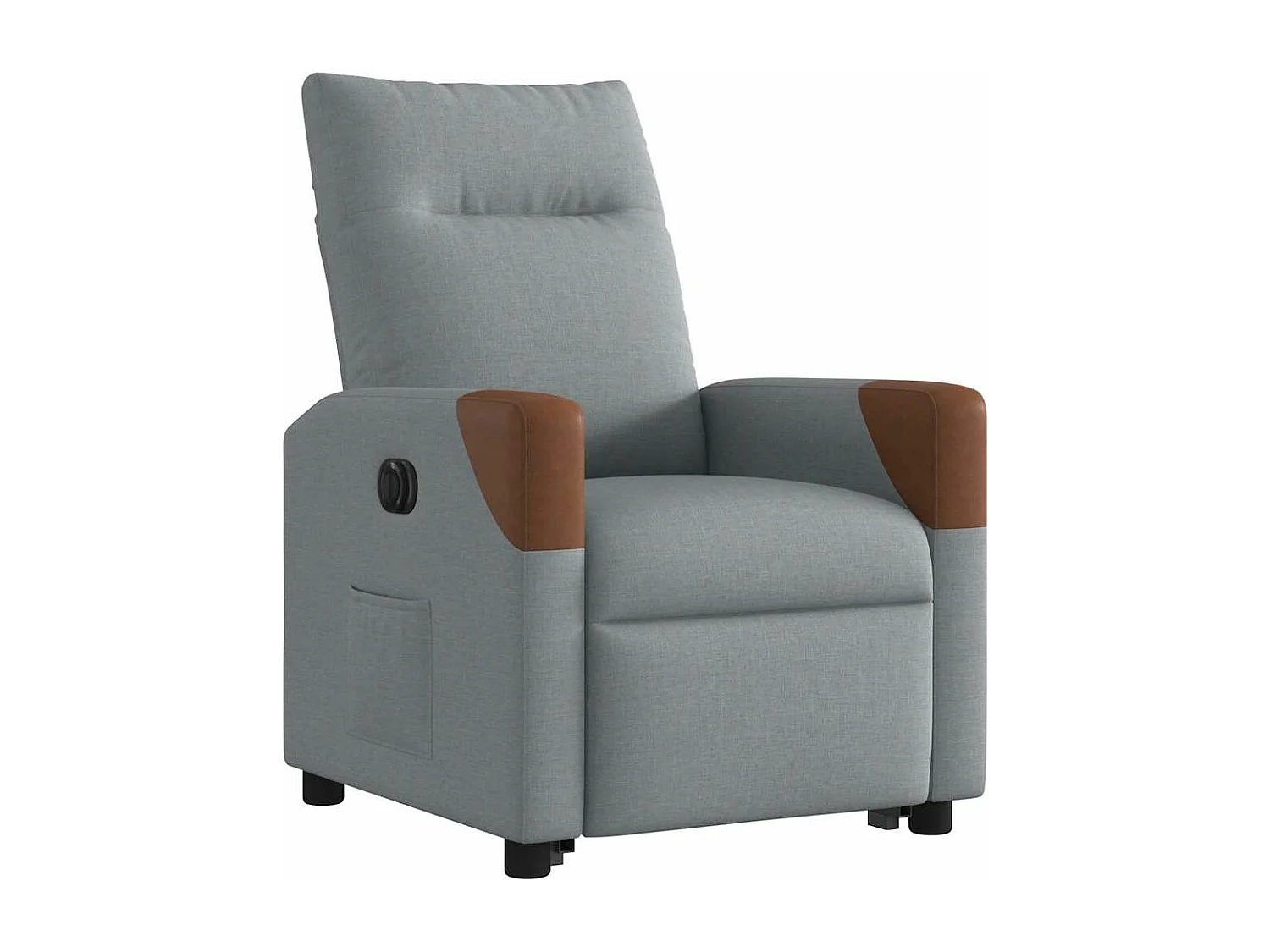 Fauteuil inclinable électrique gris clair tissu