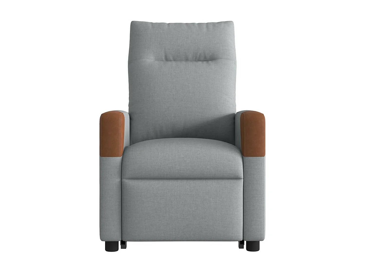 Fauteuil inclinable électrique gris clair tissu