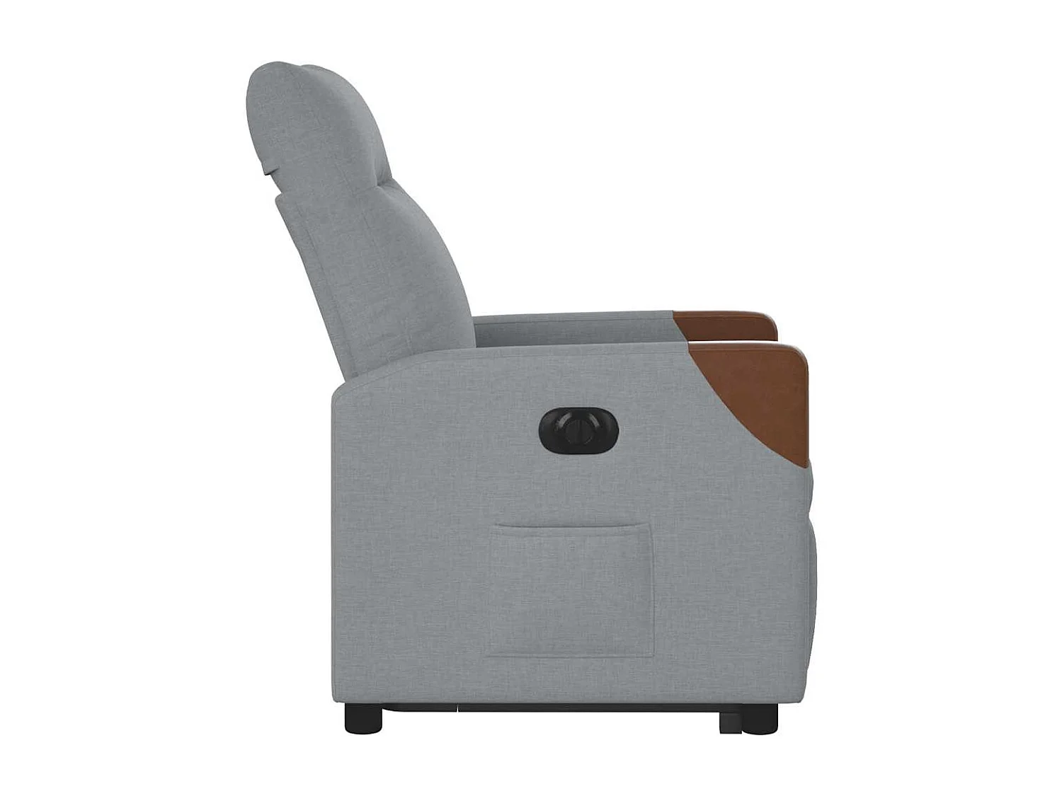 Fauteuil inclinable électrique gris clair tissu