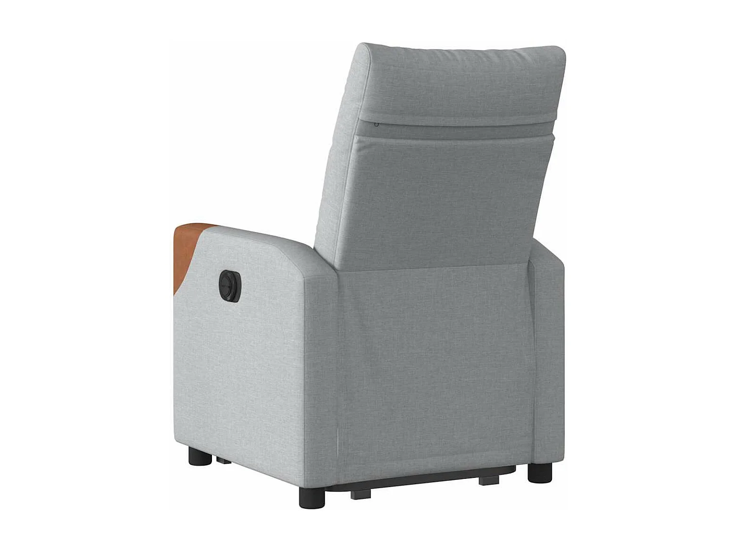 Fauteuil inclinable électrique gris clair tissu