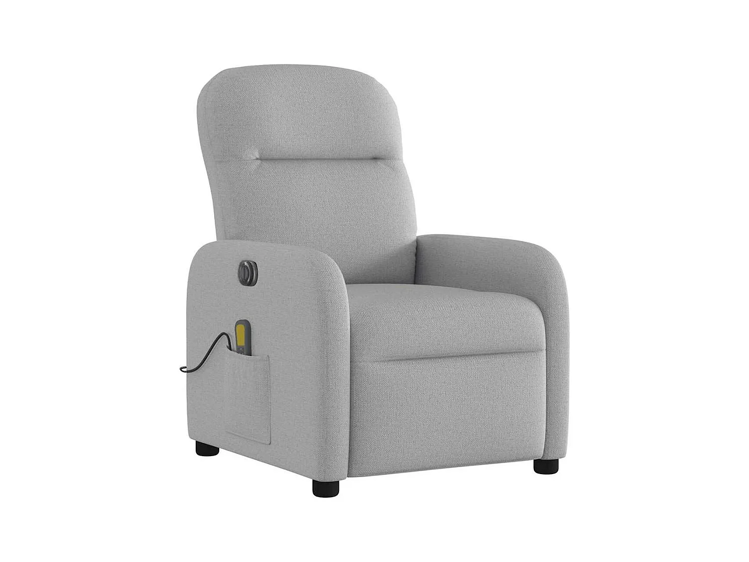 Fauteuil de massage inclinable électrique gris nuage tissu