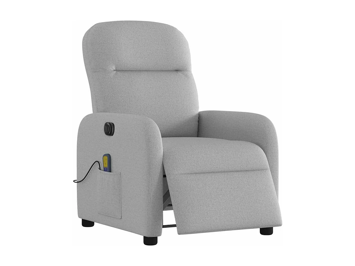 Fauteuil de massage inclinable électrique gris nuage tissu