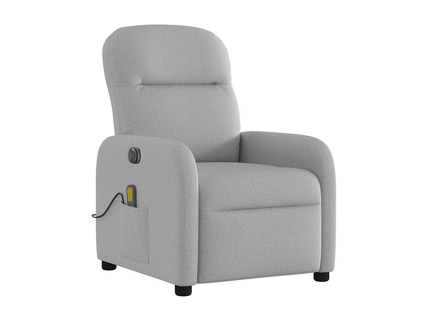 Fauteuil de massage inclinable électrique gris nuage tissu