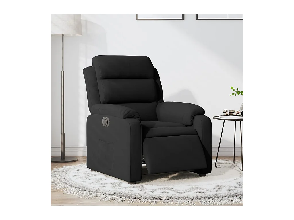 Fauteuil inclinable électrique noir velours