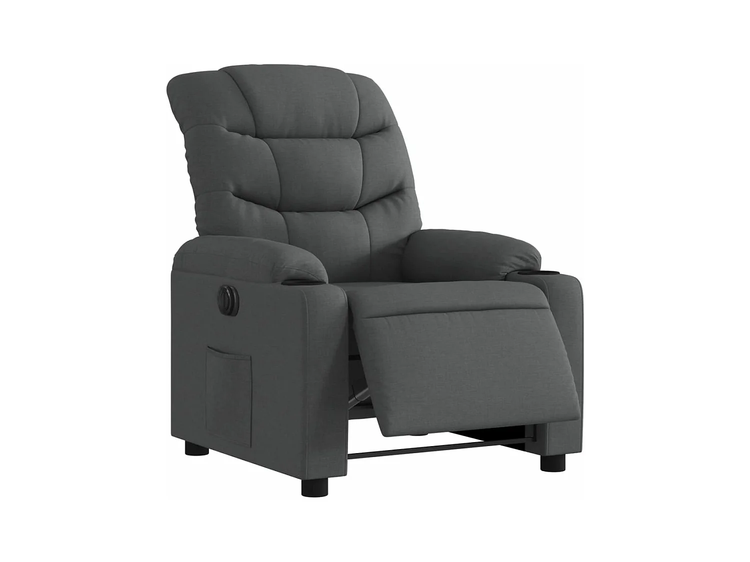 Fauteuil inclinable électrique Gris foncé Tissu