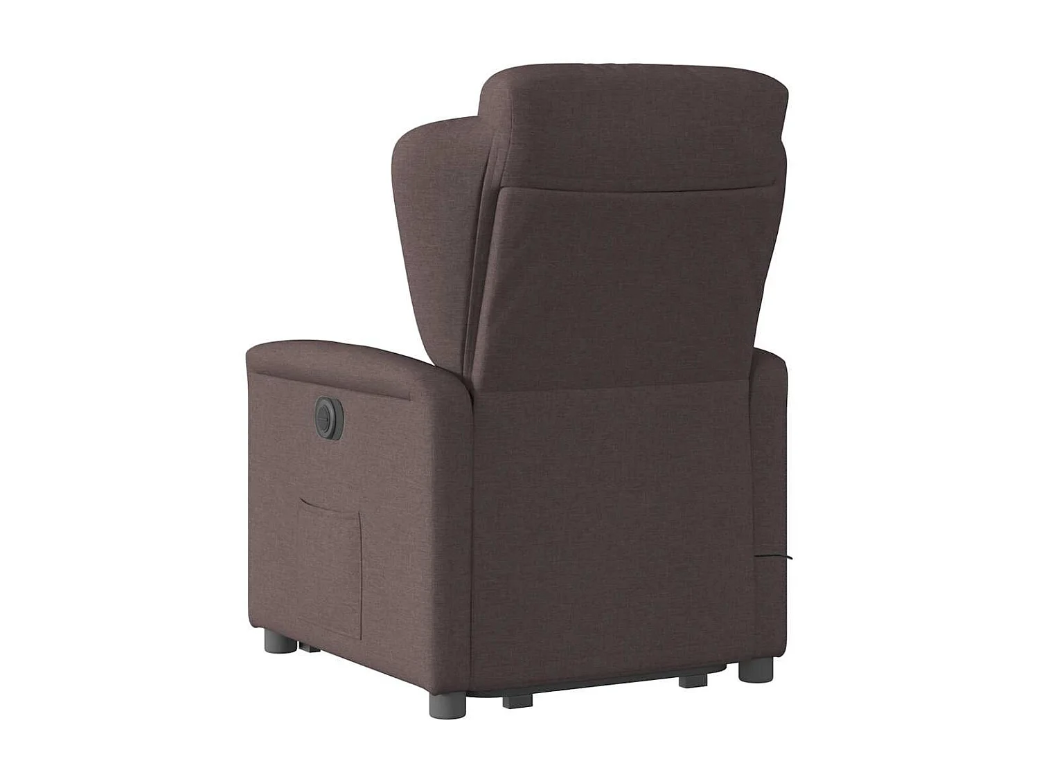 Poltrona reclinabile per massaggio elettrico in tessuto marrone scuro