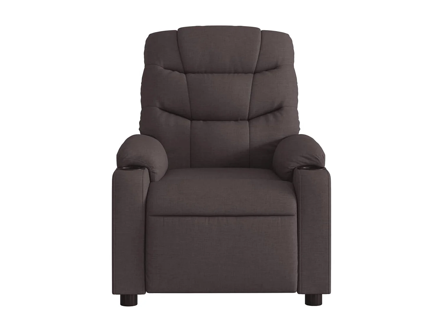 Fauteuil de massage inclinable électrique Marron foncé Tissu