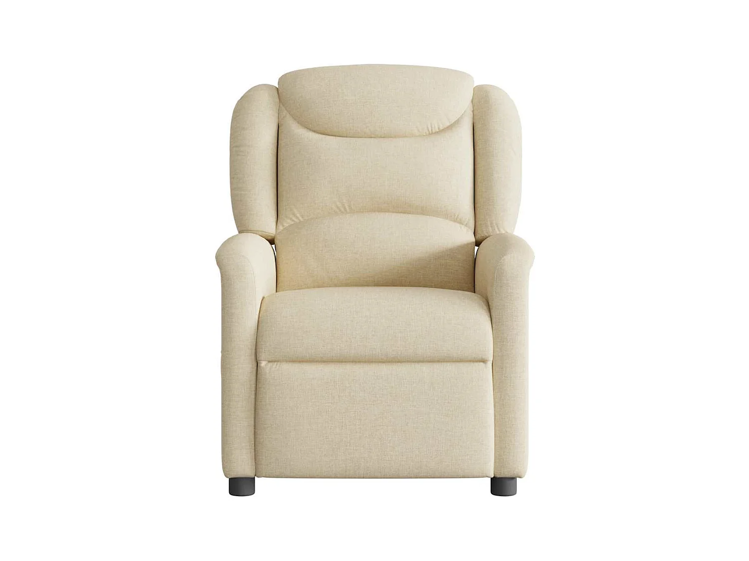 Fauteuil inclinable de massage électrique crème tissu