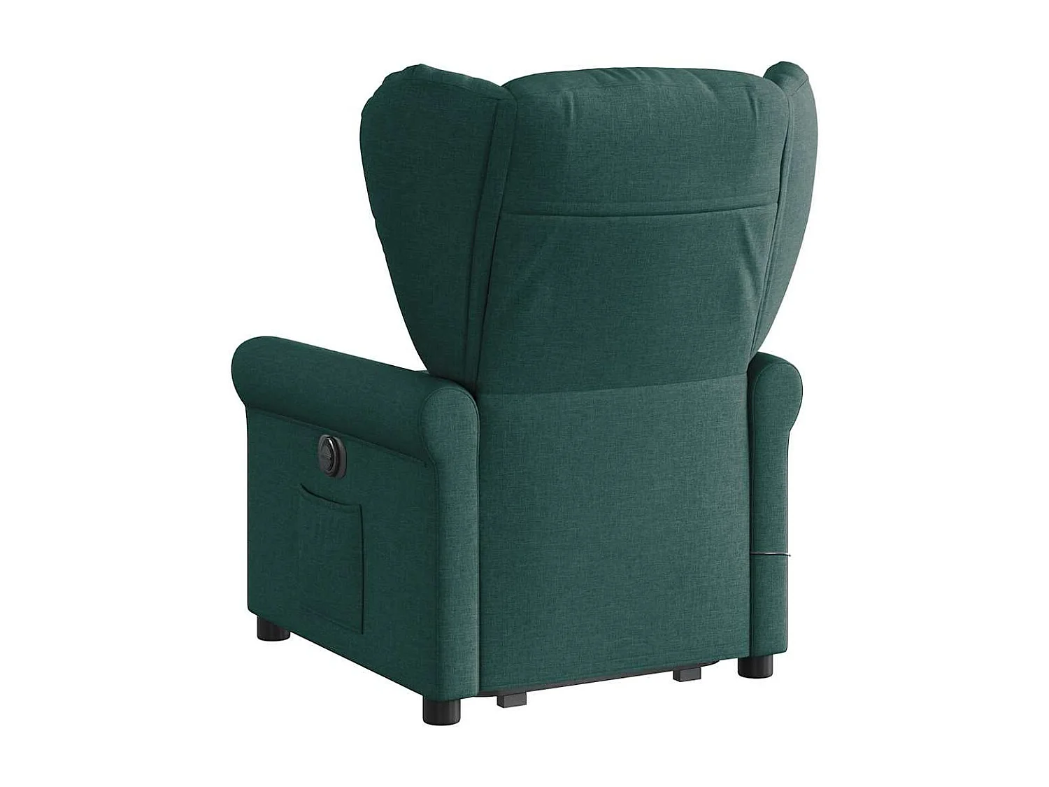 Fauteuil inclinable de massage électrique Vert foncé Tissu