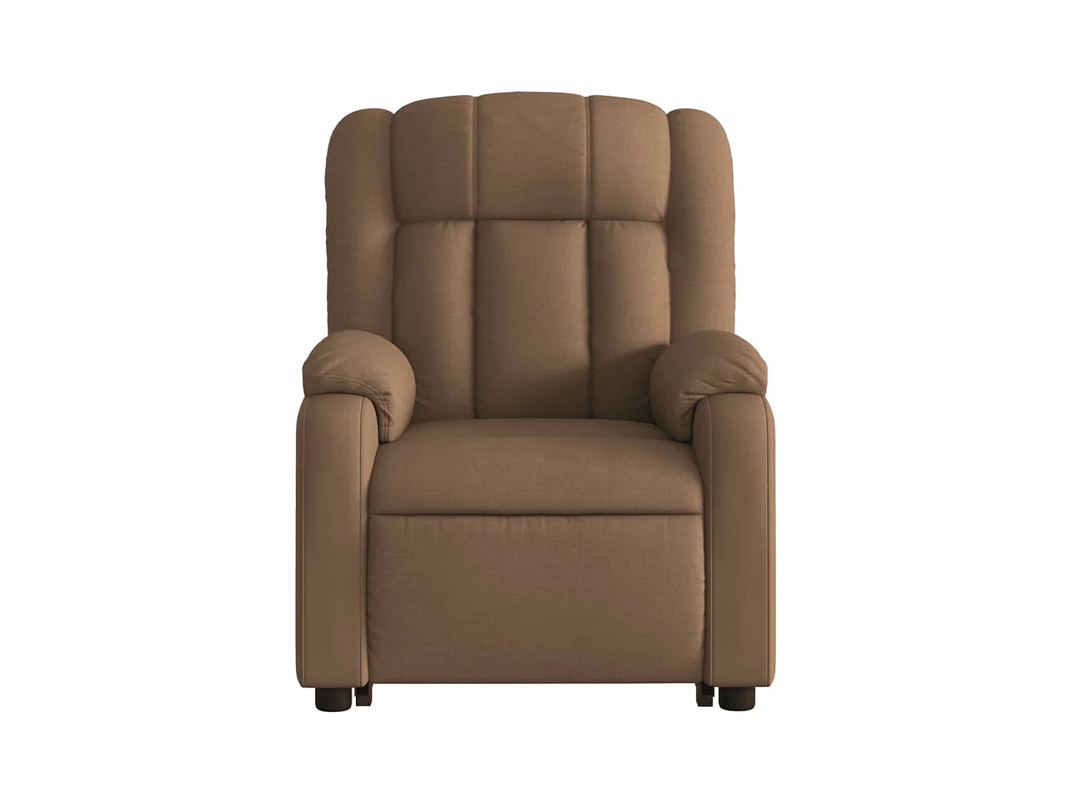 Fauteuil inclinable électrique marron tissu