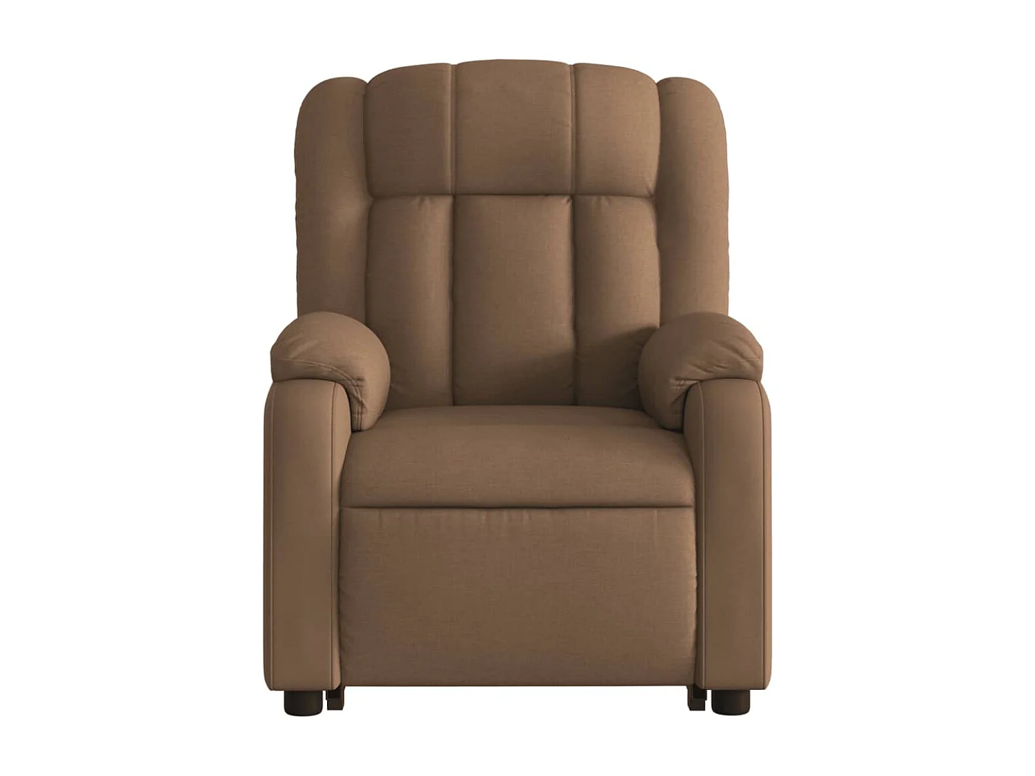 Fauteuil inclinable électrique marron tissu