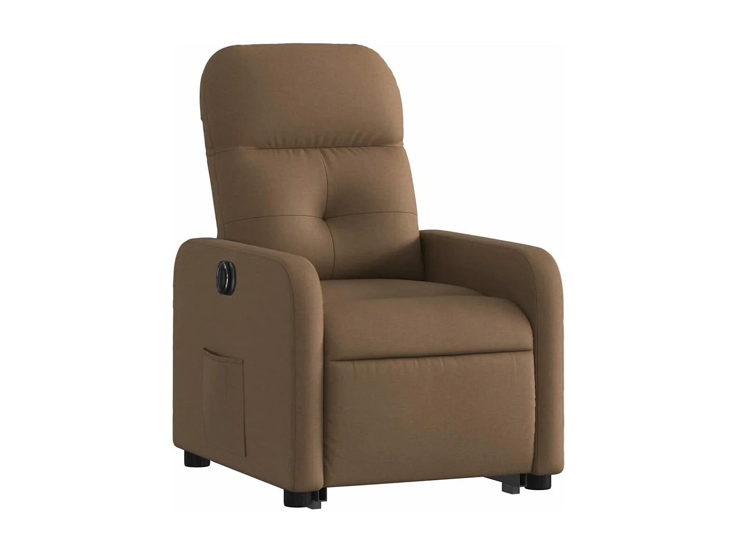 Fauteuil inclinable électrique marron tissu