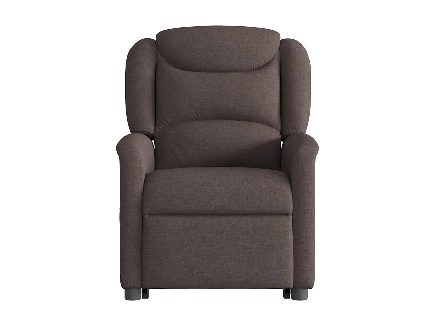 Fauteuil inclinable de massage électrique Marron foncé Tissu