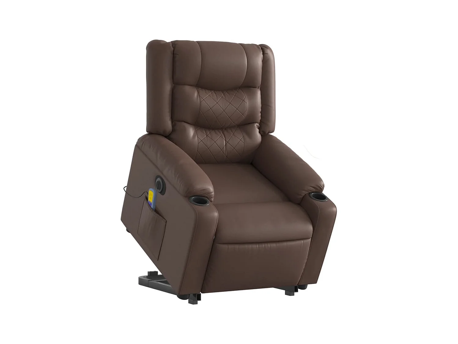 Fauteuil inclinable de massage électrique marron similicuir