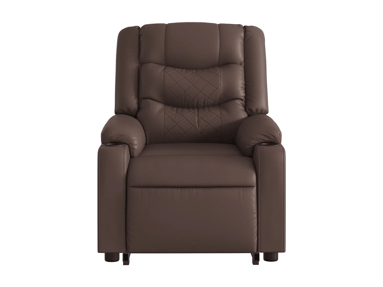 Fauteuil inclinable de massage électrique marron similicuir