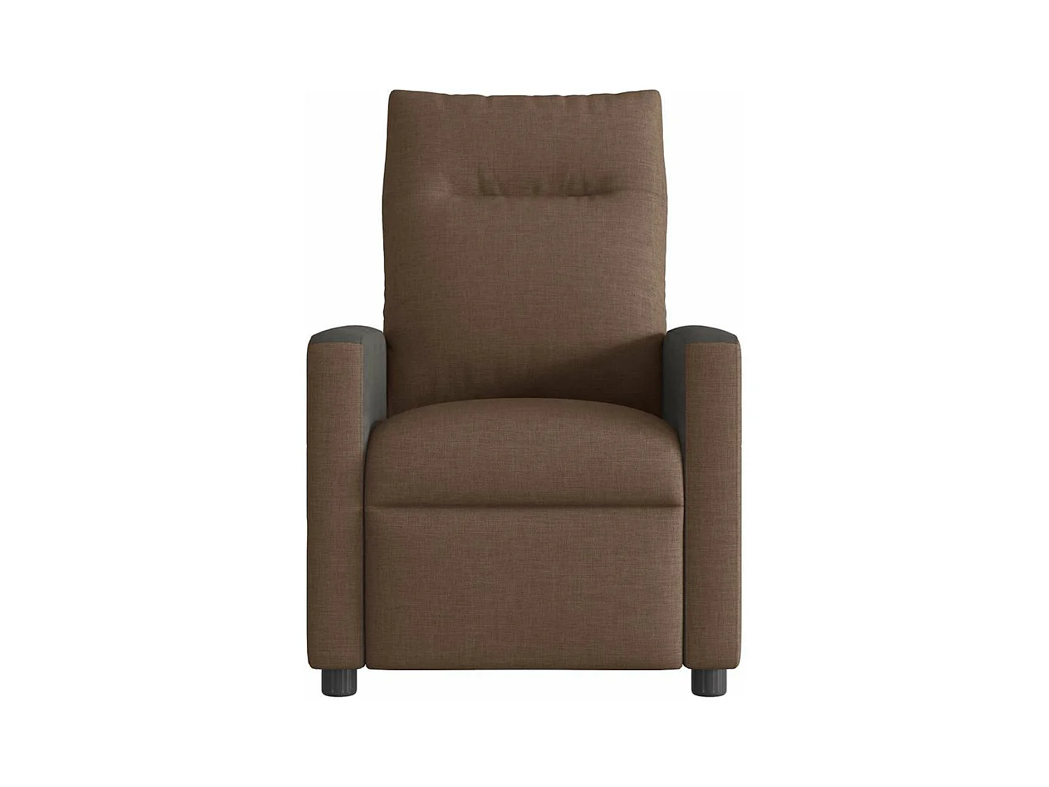 Fauteuil inclinable de massage électrique marron tissu