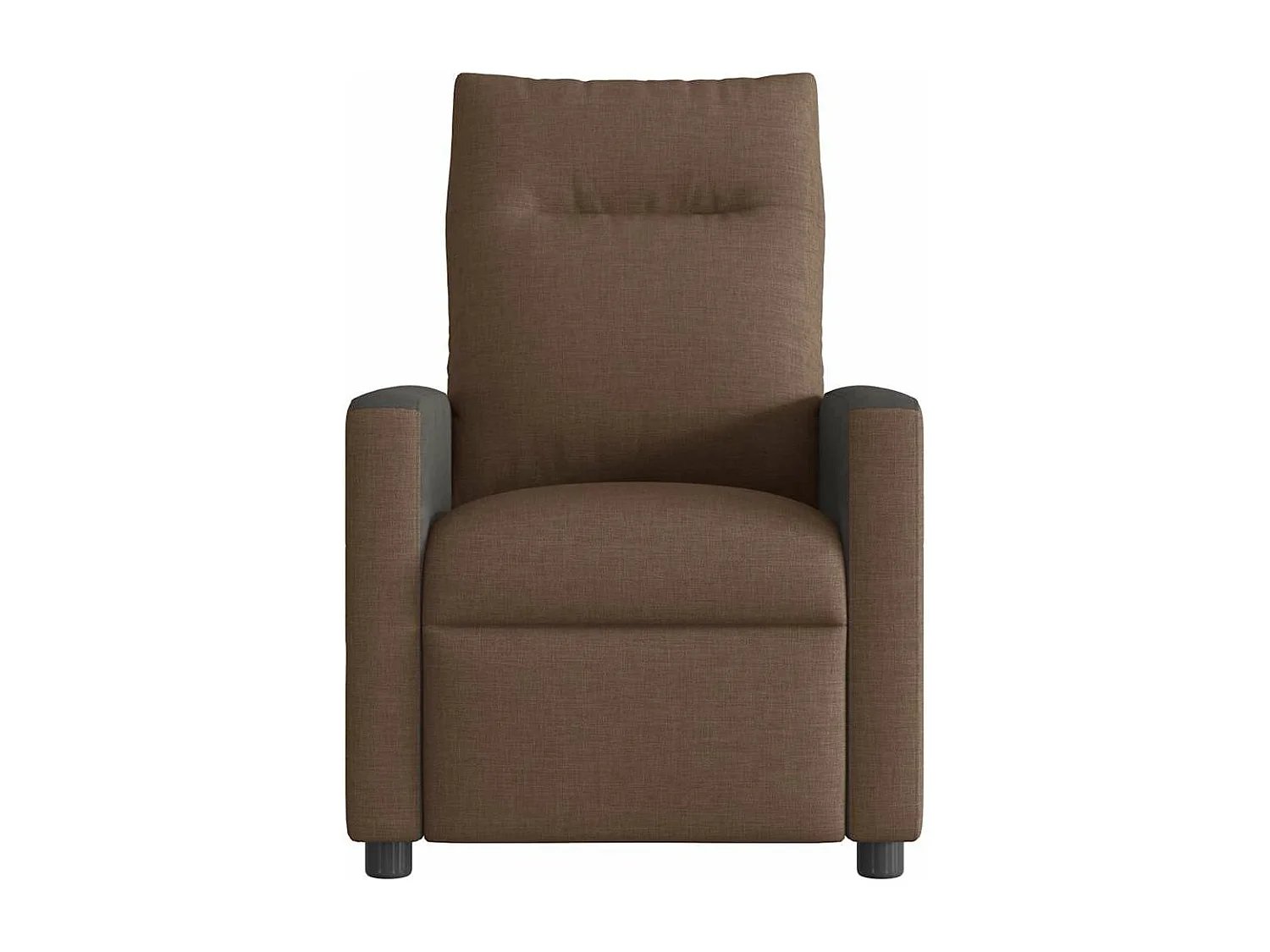 Fauteuil inclinable de massage électrique marron tissu