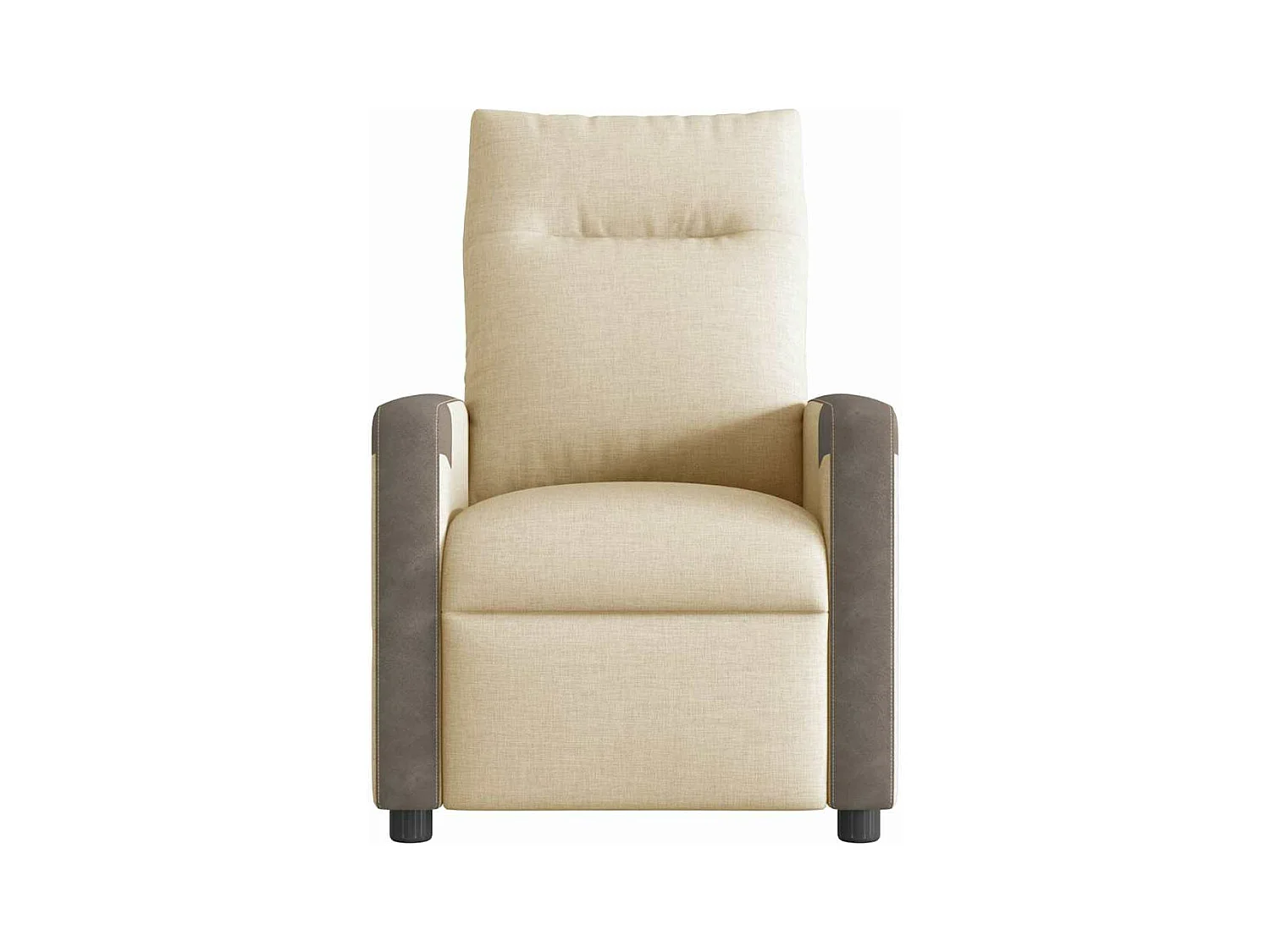 Fauteuil inclinable électrique Crème Tissu