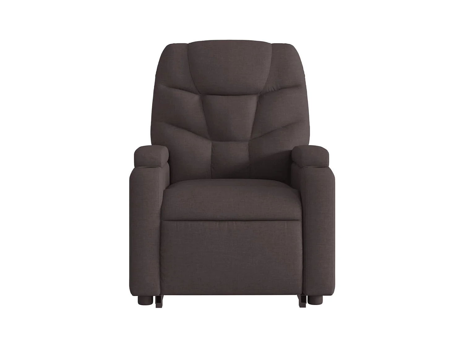 Fauteuil inclinable de massage électrique Marron foncé Tissu