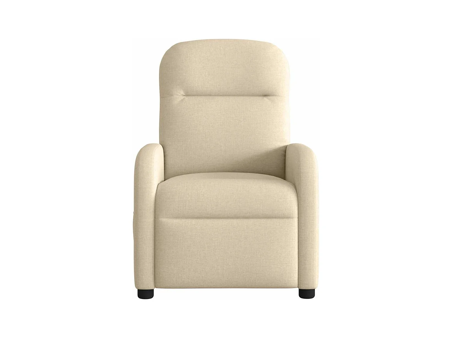 Fauteuil inclinable de massage électrique crème tissu