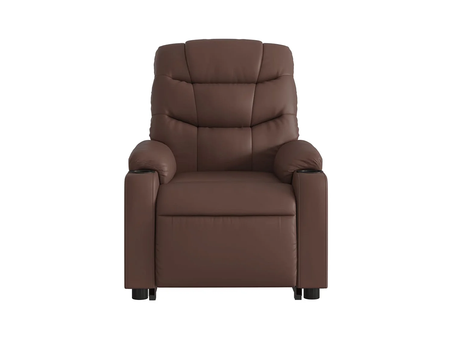 Fauteuil inclinable électrique marron similicuir