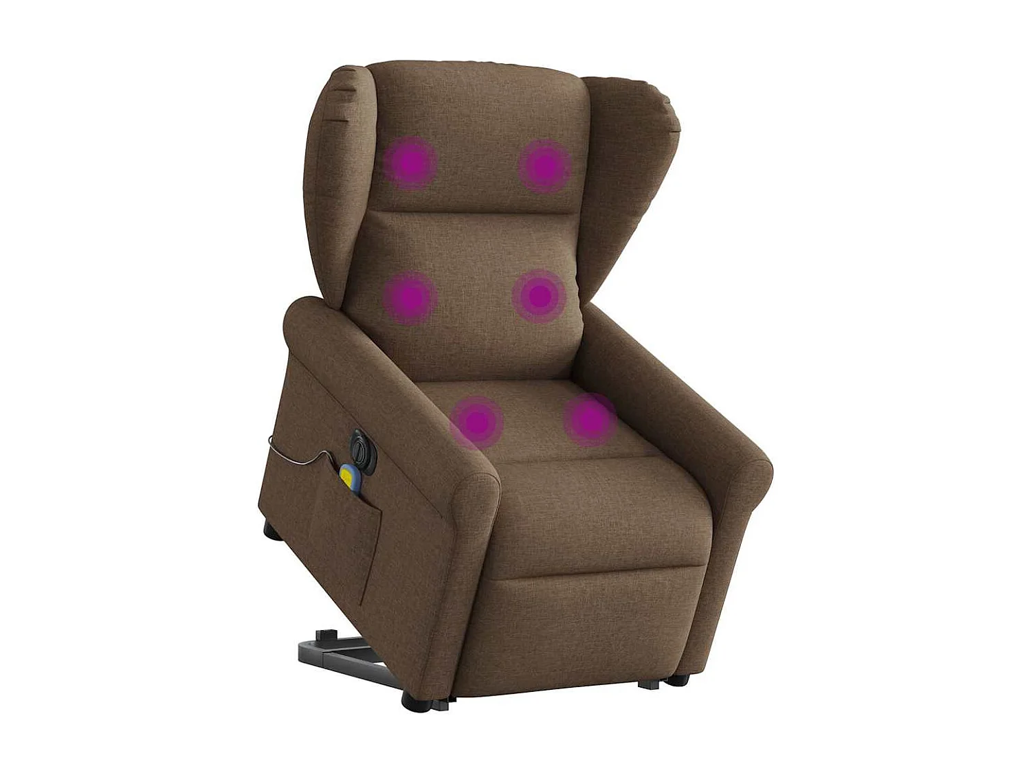 Fauteuil inclinable de massage électrique Marron Tissu