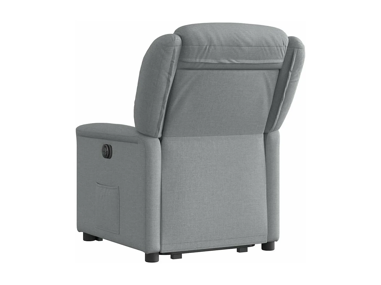 Poltrona reclinabile elettrica in tessuto grigio chiaro