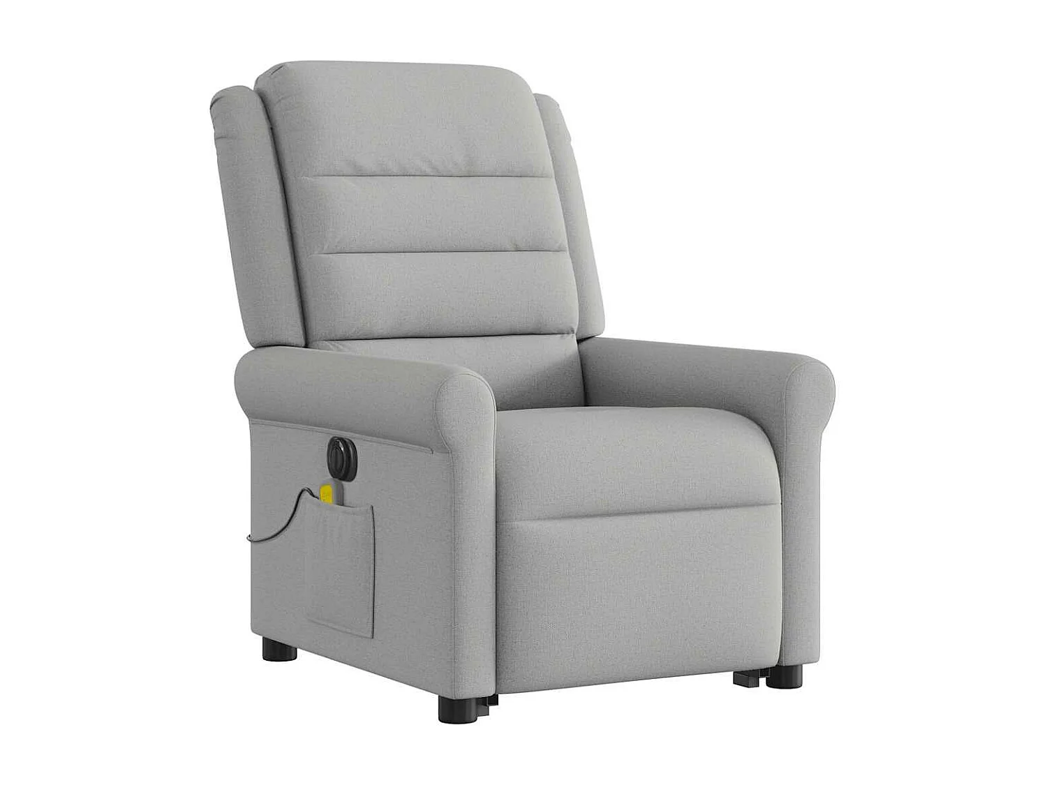 Fauteuil inclinable de massage électrique gris nuage tissu